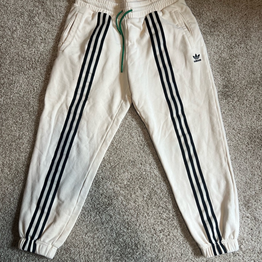Adidas Jogger Sweatpants with Black Three-Stripe Detail